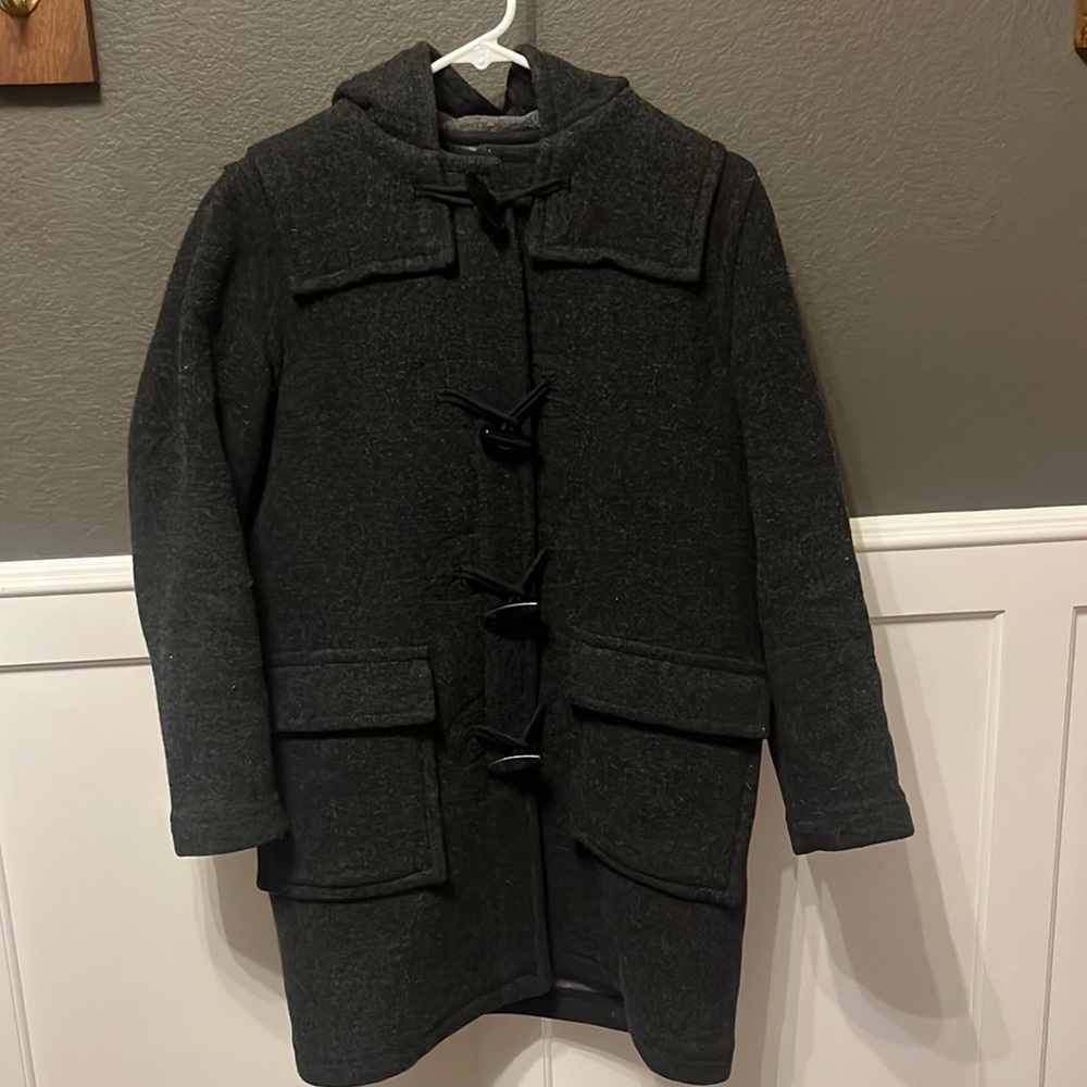 J.Crew Black Wool trench coat Sz S